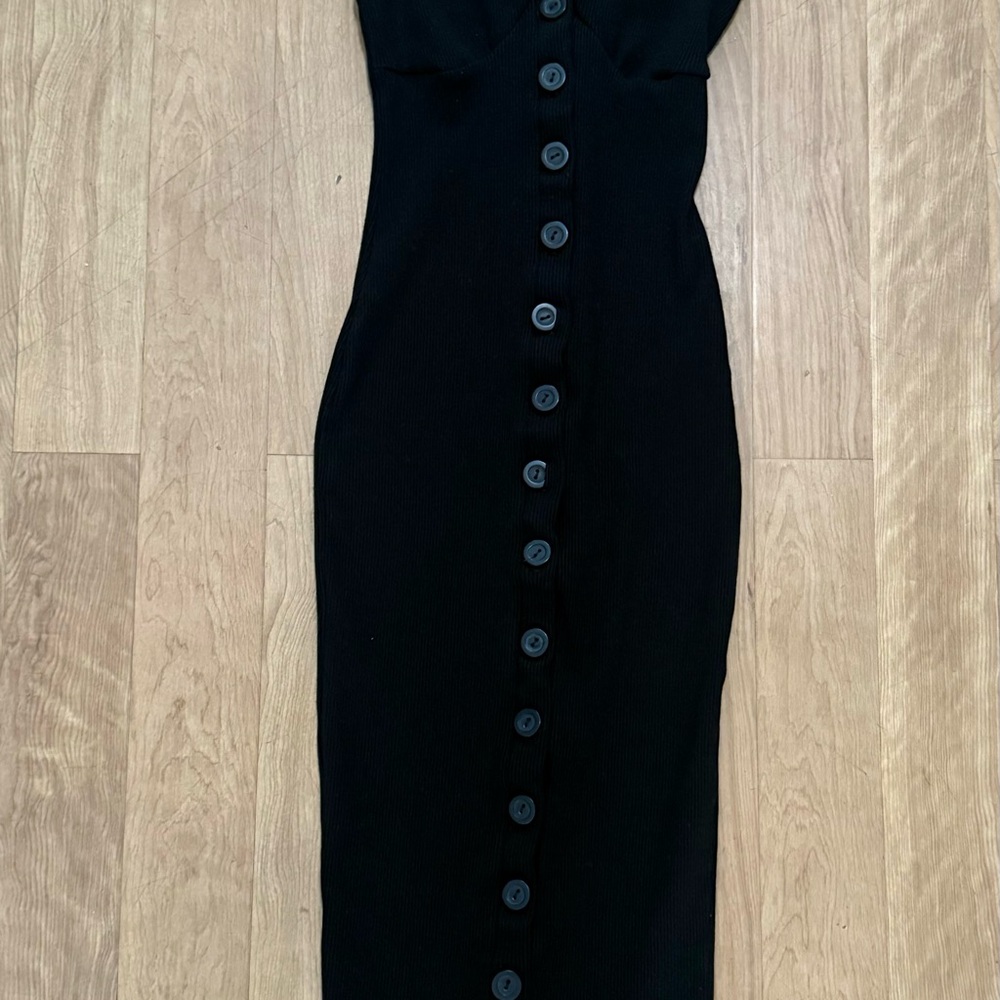 Lulus Black Button-Down Dress